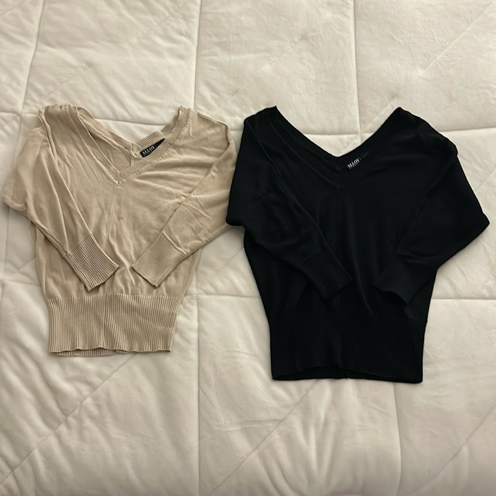 Cream & Black Alloy Sweaters
